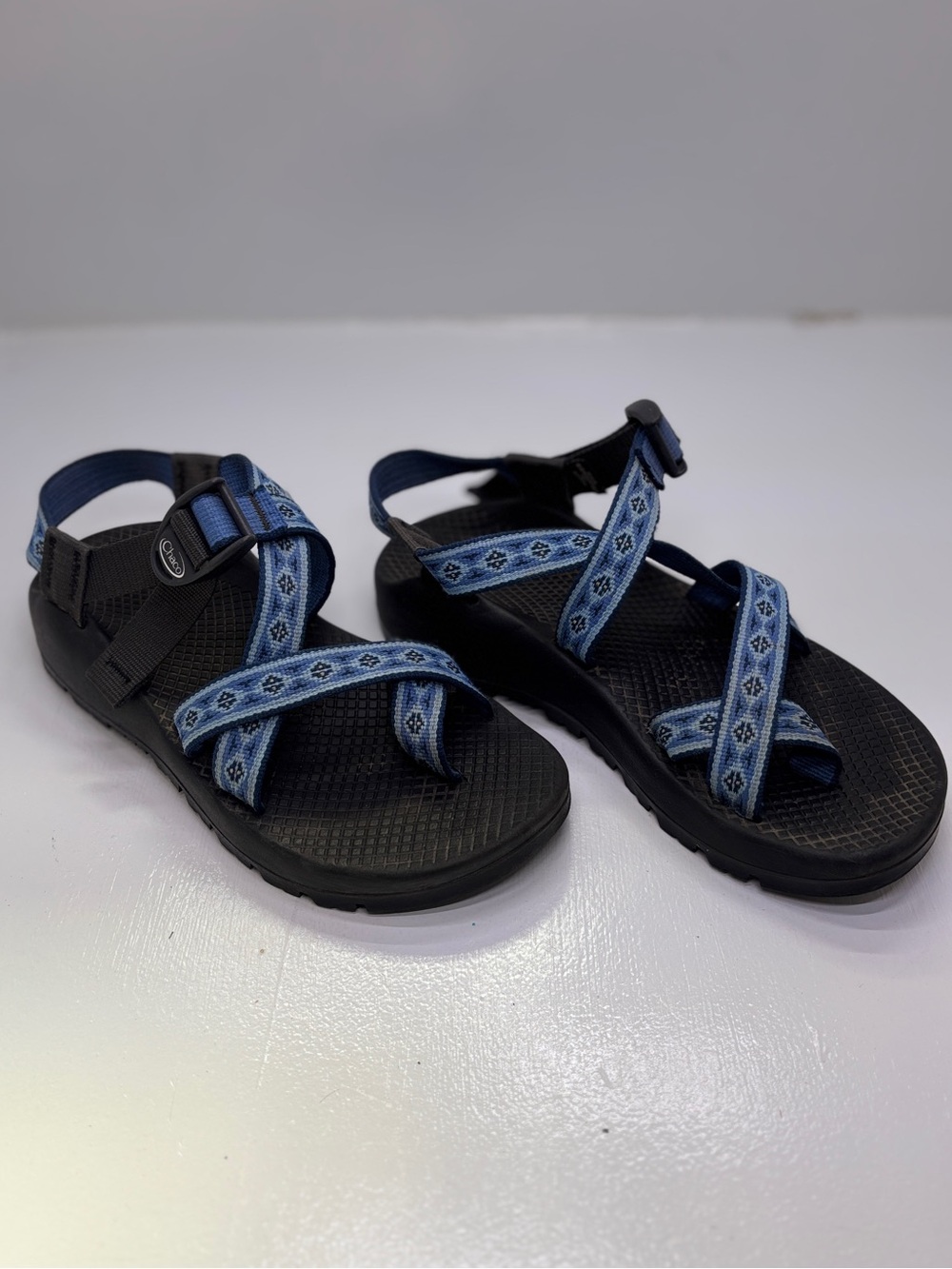 Chaco Z/2 Classic Hiking Sandals Women's Blue Vibram Toe Loop Women's 7 - Picture 2 of 11
